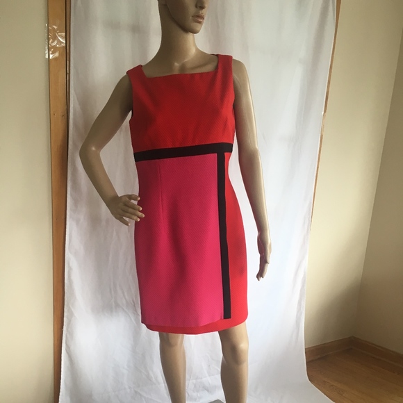 Hannah Hardy Red and Pink Dress - Picture 1 of 4